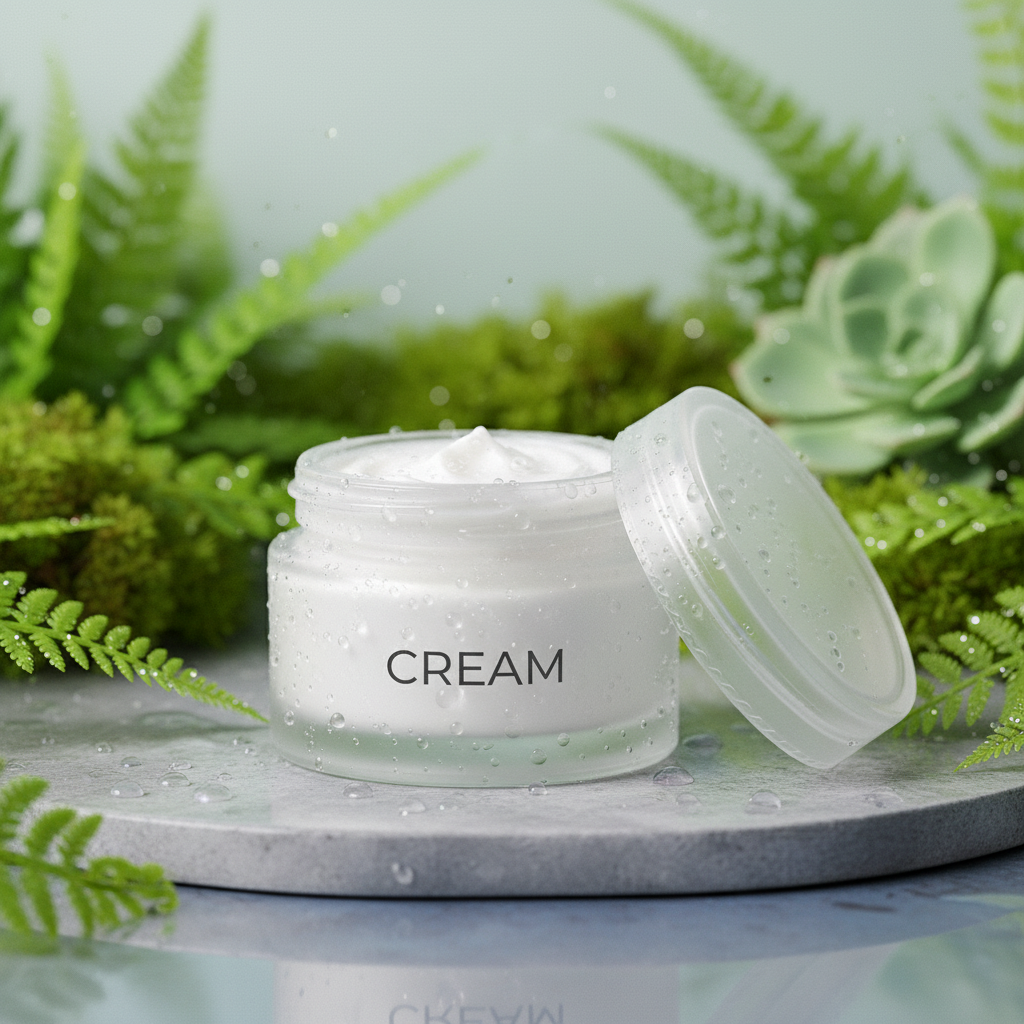 AI generated UGC advertisement showing skincare product in lifestyle setting