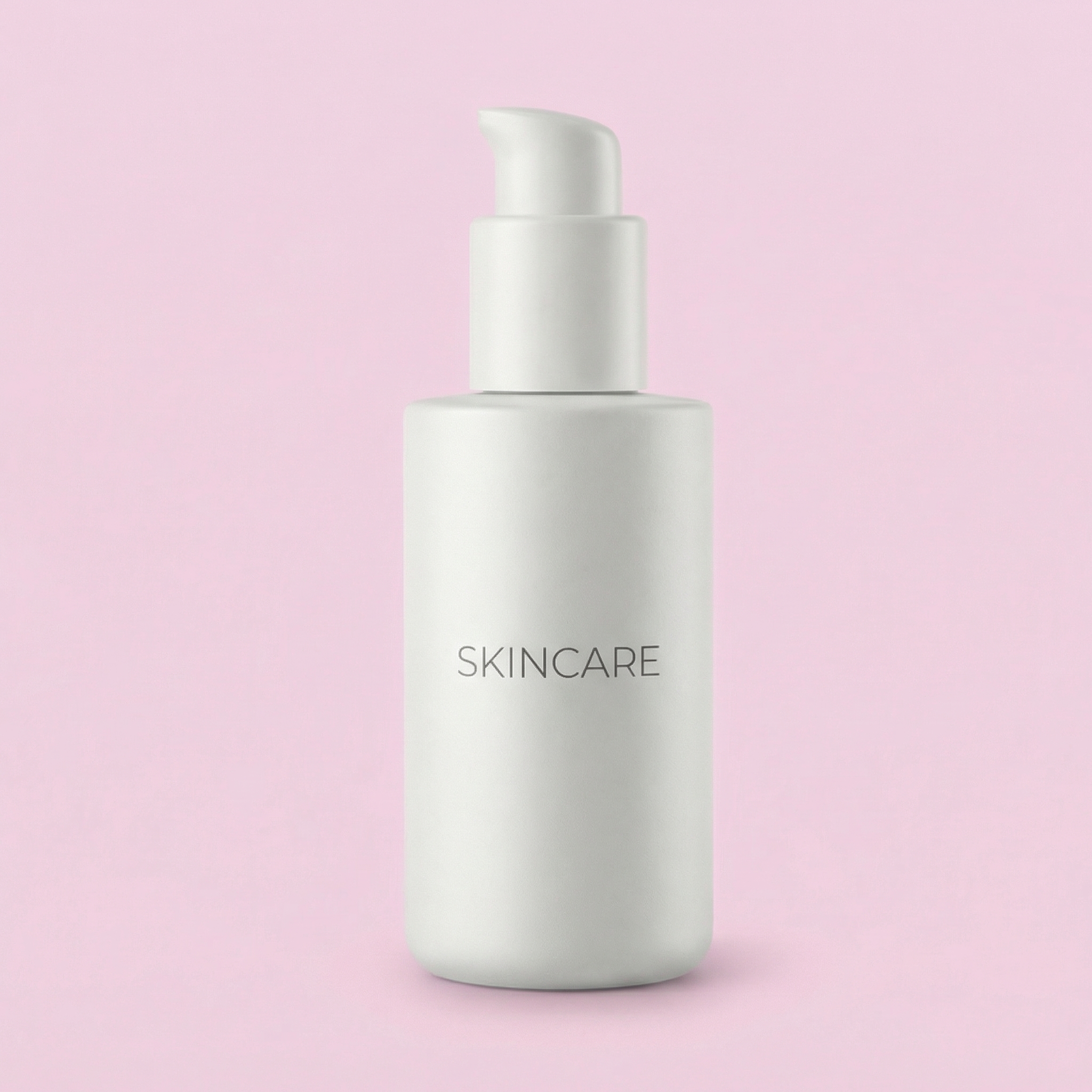 Raw product photo of skincare bottle before AI editing